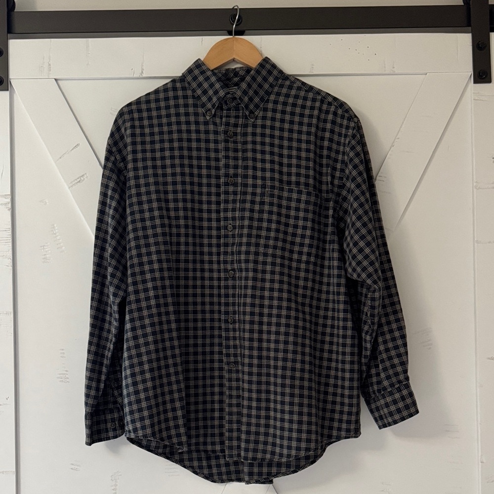 Arrow Men's Dark Checkered Button Down Shirt
